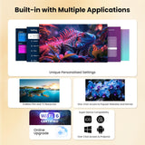 4K Projector with Wifi and Bluetooth, 1080P Native Mini Projector Portable, Auto Keystone Compatible