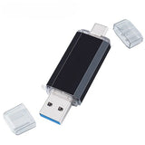 2-in-1 USB-A & USB-C Flash Drive, High-Speed Dual-Interface Portable USB Memory Stick